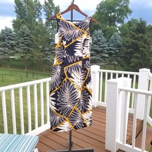 Pretty Navy and Gold Dress